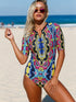 Half-Sleeve Swimsuit for Summer