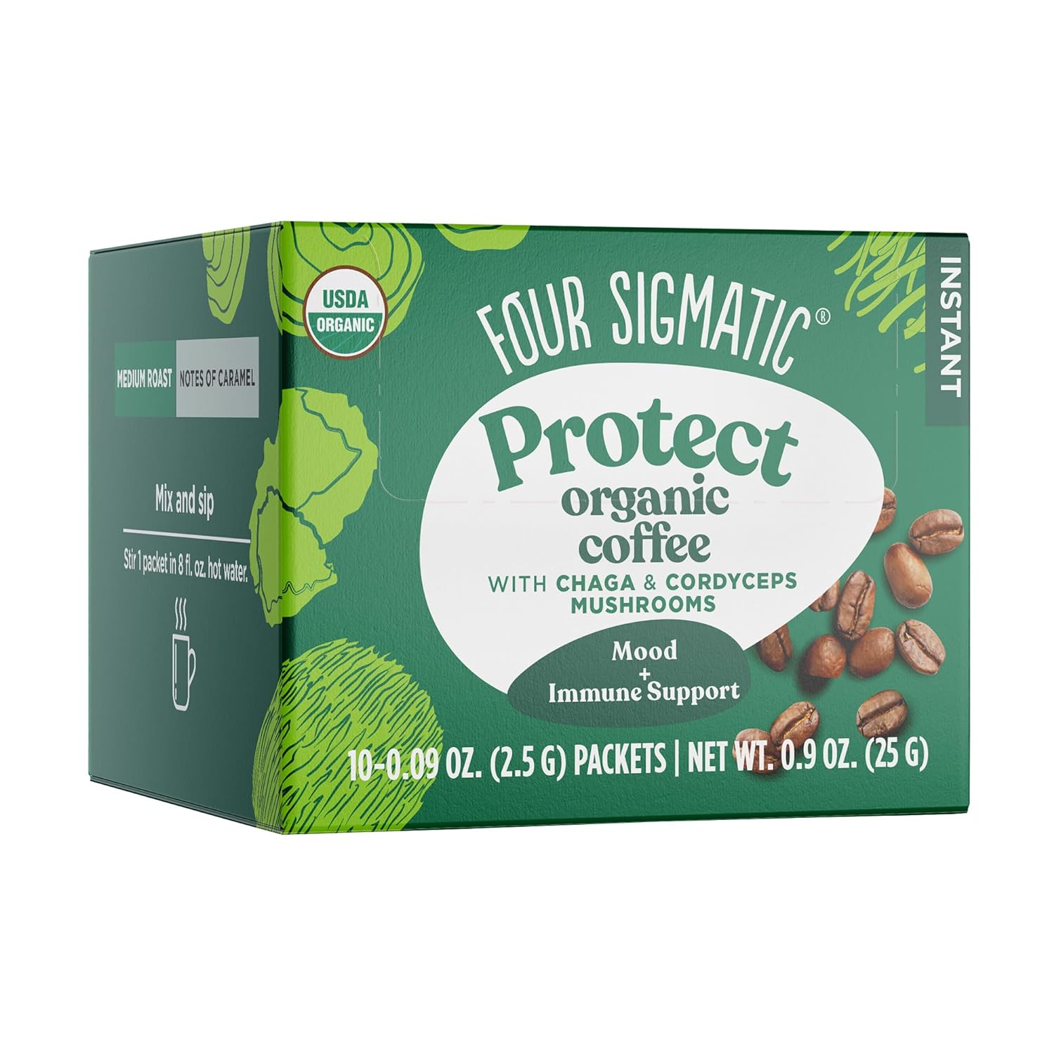 Café de hongos Cordyceps y Chaga Four Sigmatic - 10 cápsulas
