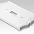 Placa de pared de plástico blanco Charleston con conector para 1 cable