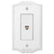 Placa de pared de plástico blanco Charleston para 1 toma de teléfono