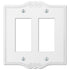 Charleston - Placa de pared de plástico blanco de 2 balancines