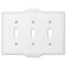 Charleston - Placa de pared de plástico blanco con 3 palancas