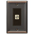 Chelsea Aged Bronze Steel - 1 Cable Jack Wallplate