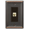 Chelsea Aged Bronze Steel - 1 Phone Jack Wallplate