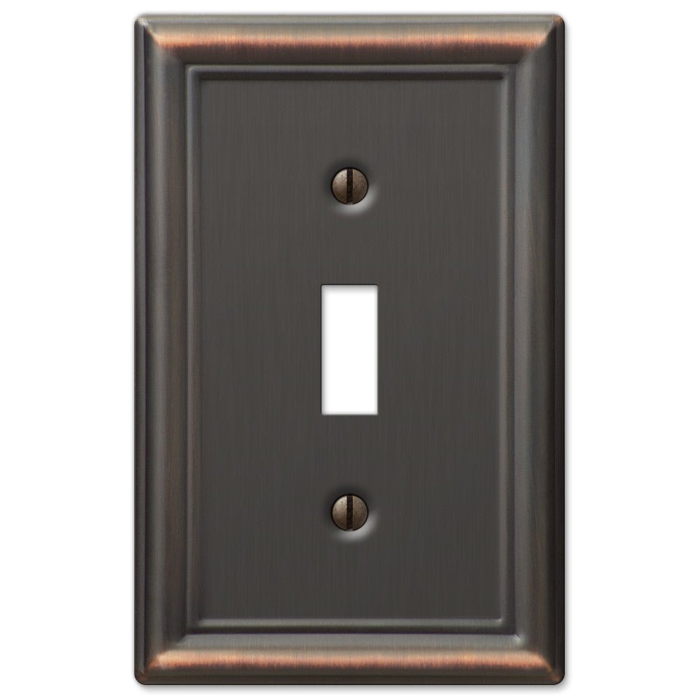 Placa de pared Chelsea de acero envejecido en bronce - 1 palanca
