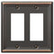 Placa de pared Chelsea de acero en bronce envejecido con 2 balancines