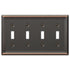 Placa de pared Chelsea de acero en bronce envejecido con 4 palancas