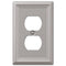 Chelsea Brushed Nickel Steel - 1 Duplex Wallplate