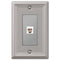 Chelsea Brushed Nickel Steel - 1 Phone Jack Wallplate