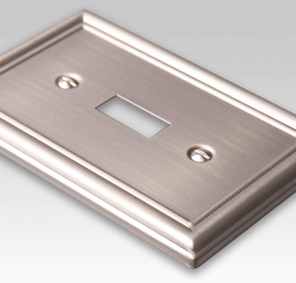 Chelsea Brushed Nickel Steel - 1 Toggle / 1 Duplex Wallplate