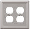 Chelsea Brushed Nickel Steel - 2 Duplex Wallplate