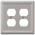 Chelsea Brushed Nickel Steel - 2 Duplex Wallplate