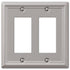 Chelsea Brushed Nickel Steel - 2 Rocker Wallplate