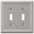 Chelsea Brushed Nickel Steel - 2 Toggle Wallplate