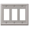 Chelsea Brushed Nickel Steel - 3 Rocker Wallplate