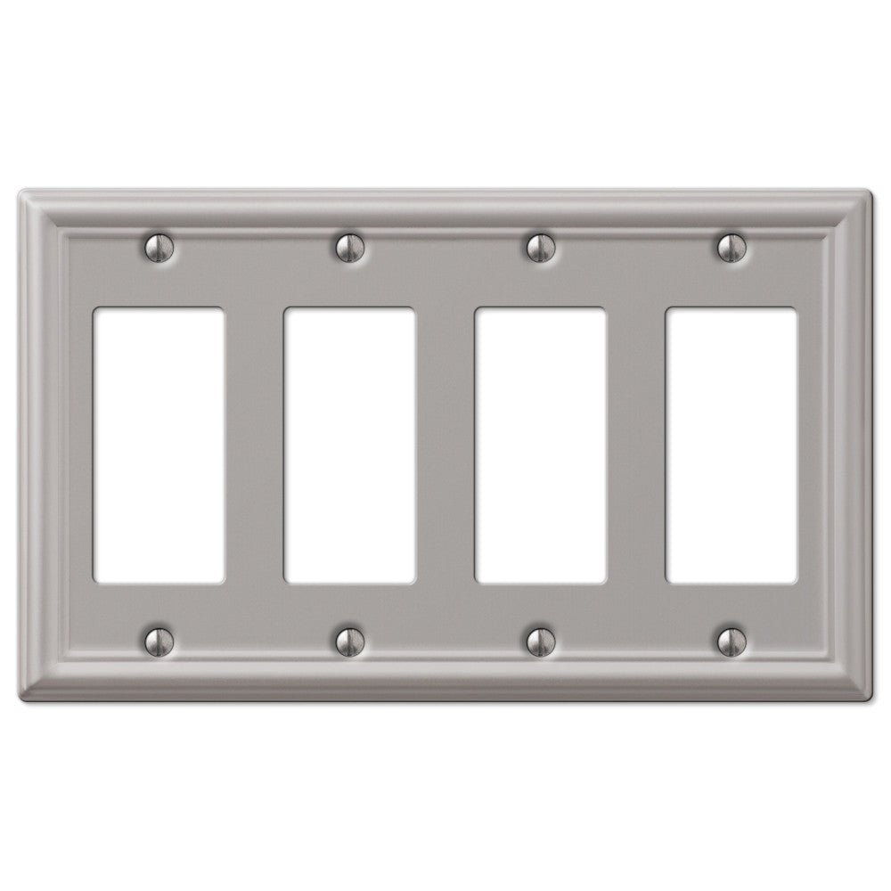 Chelsea Brushed Nickel Steel - 4 Rocker Wallplate