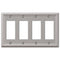 Chelsea Brushed Nickel Steel - 4 Rocker Wallplate