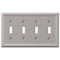 Chelsea Brushed Nickel Steel - 4 Toggle Wallplate