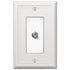 Placa de pared con conector para cable, de acero blanco Chelsea, 1 unidad