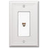 Placa de pared de acero blanco Chelsea con 1 toma de teléfono