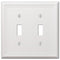 Placa de pared Chelsea White Steel con 2 palancas