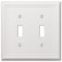 Placa de pared Chelsea White Steel con 2 palancas