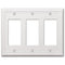 Placa de pared Chelsea White Steel de 3 balancines