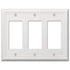 Placa de pared Chelsea White Steel de 3 balancines