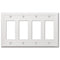 Placa de pared Chelsea White Steel de 4 balancines