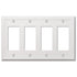 Placa de pared Chelsea White Steel de 4 balancines