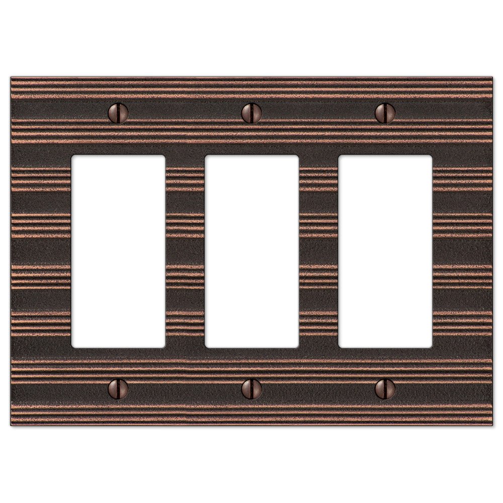 Placa de pared de bronce envejecido Chemal - 3 balancines