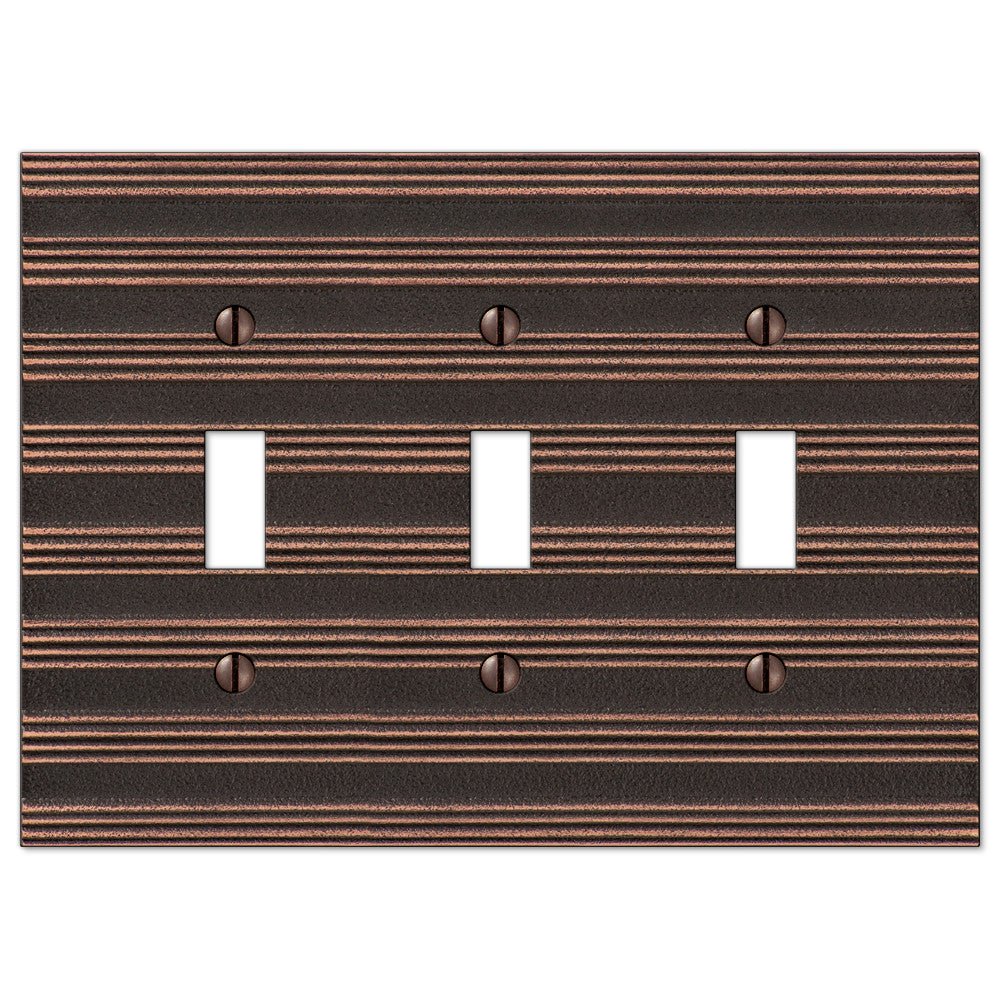Placa de pared de bronce envejecido Chemal - 3 palancas