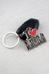 Chic Black Heart-shaped Keychain for Mom's Love