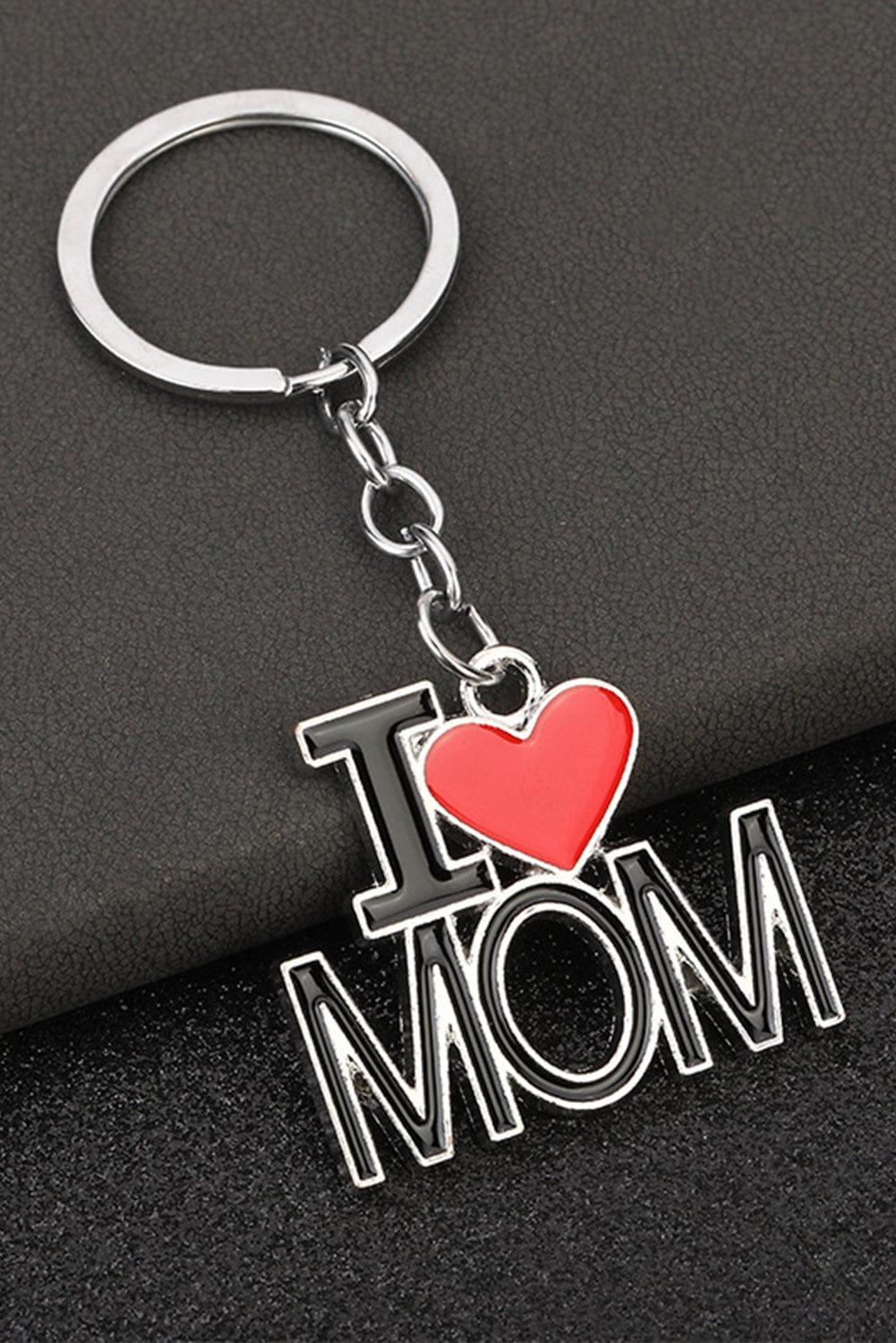 Chic Black Heart-shaped Keychain for Mom's Love
