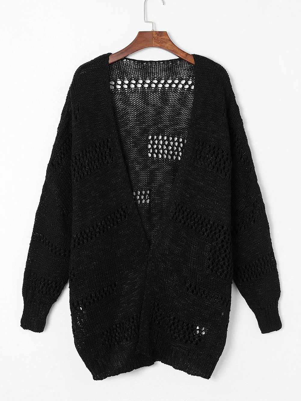 Knitted Open Front Cardigan