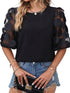 Half Sleeve Mesh Top