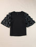 Half Sleeve Mesh Top