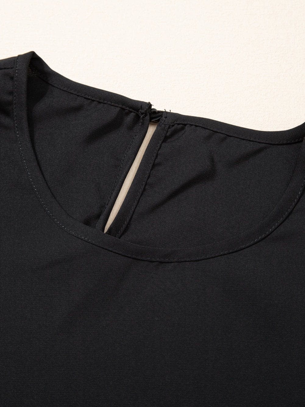 Black Mesh Sleeve Top