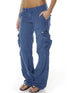 Women's Black Cargo Pants with Side Pockets