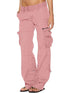 Women's Black Cargo Pants with Side Pockets