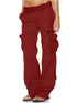 Women's Black Cargo Pants with Side Pockets
