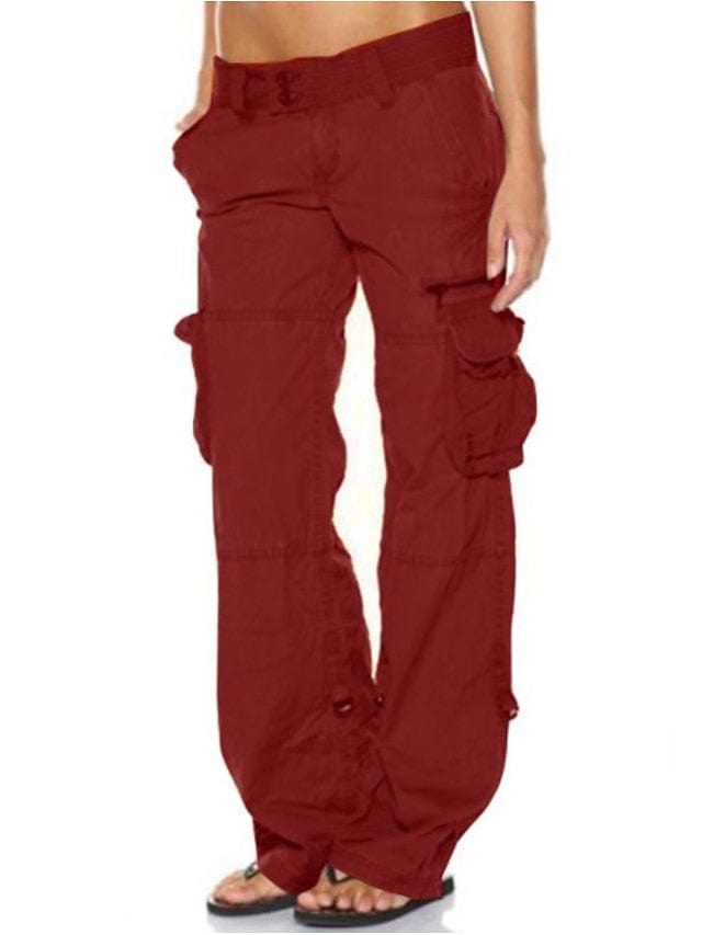 Relaxed Fit Black Cargo Pants