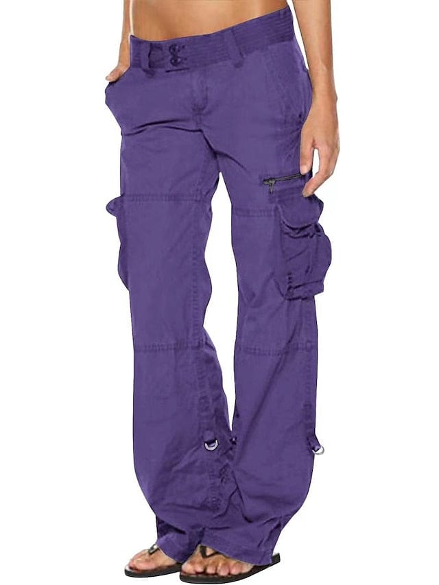 Relaxed Fit Black Cargo Pants