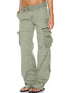 Women's Black Cargo Pants with Side Pockets