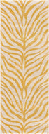 Alfombra con estampado de cebra en amarillo Terra - Liquidación