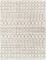 Alfombra de felpa con enrejado en color crema y tostado Monarch