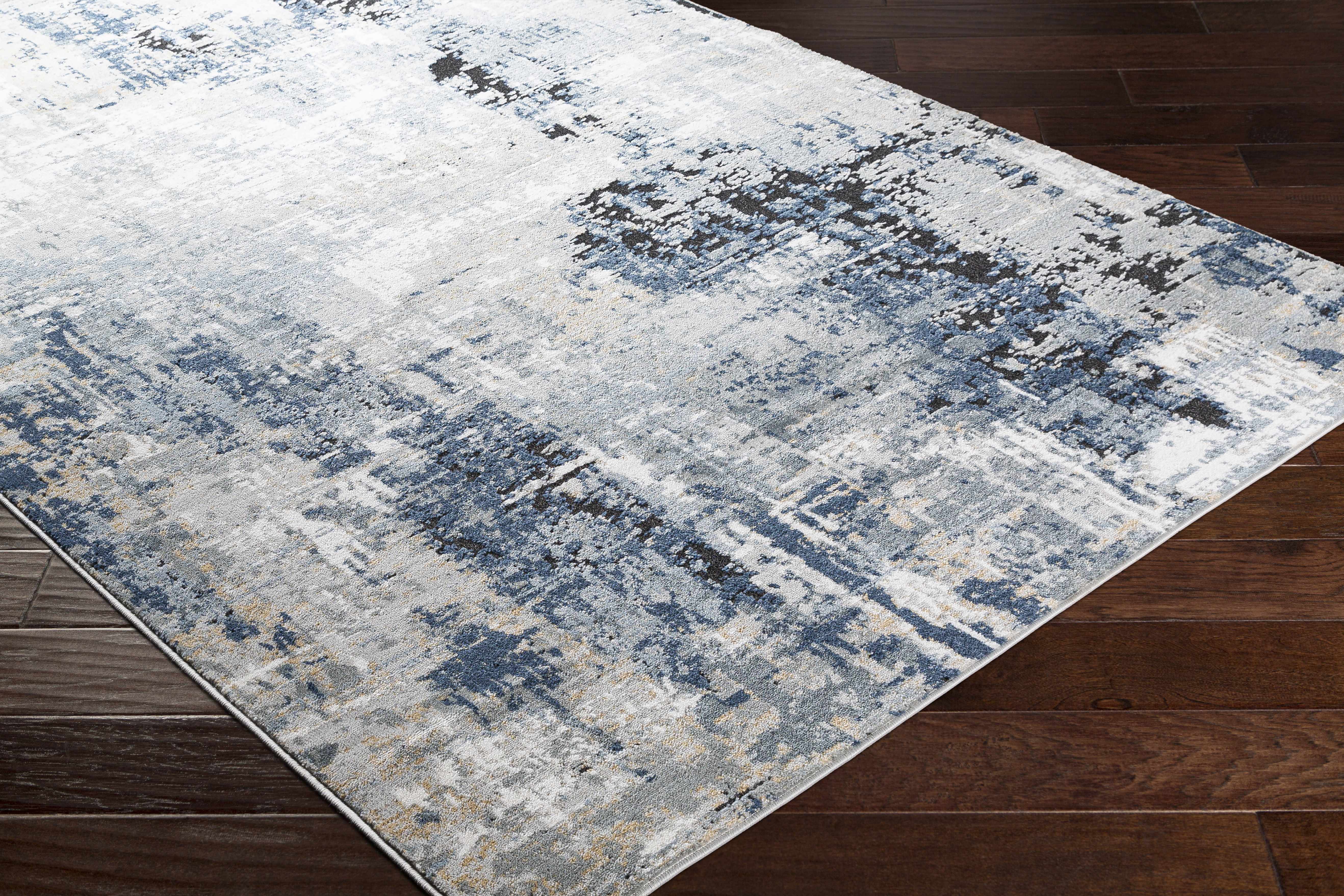 Alfombra abstracta azul Campsall - Promoción