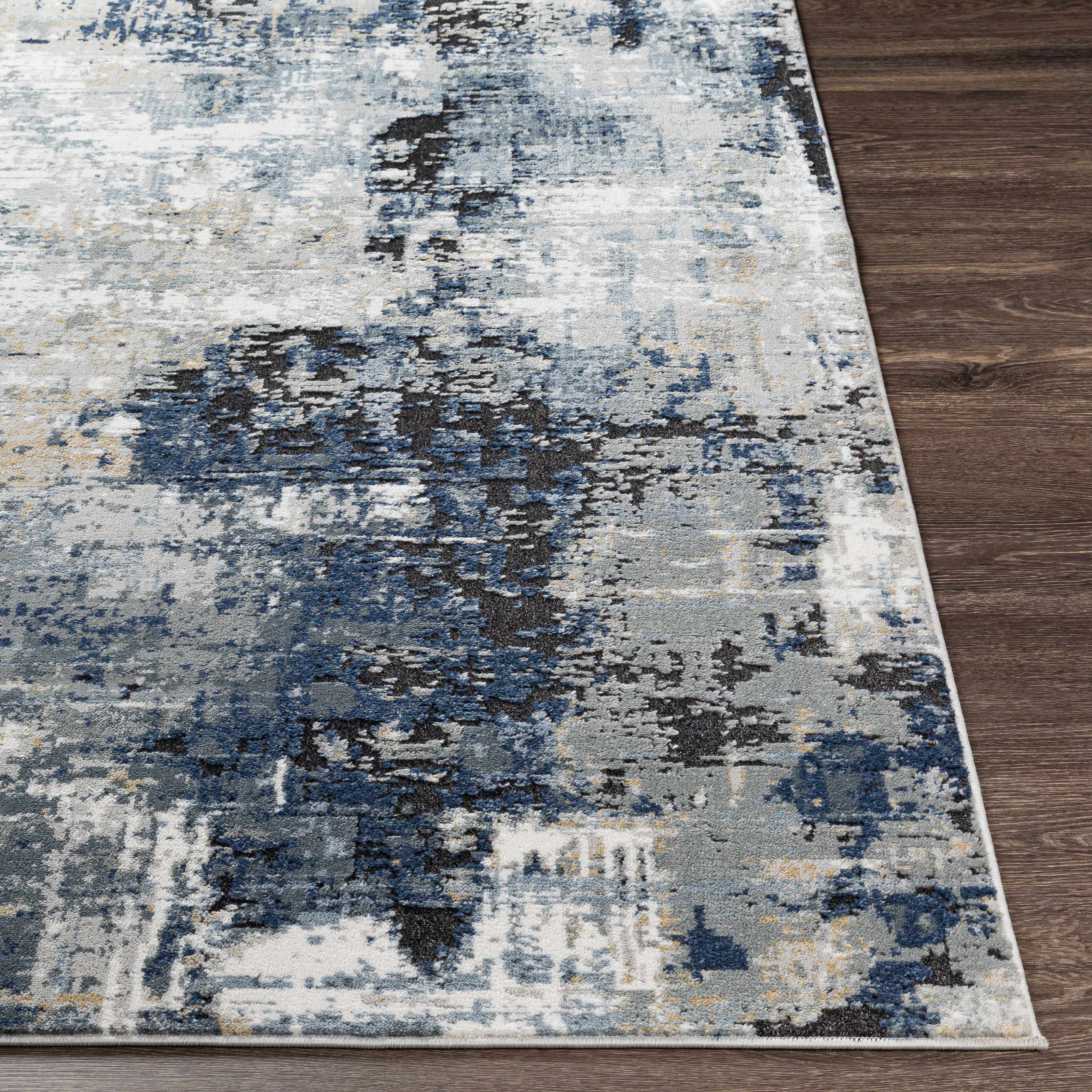 Alfombra abstracta azul Campsall - Promoción