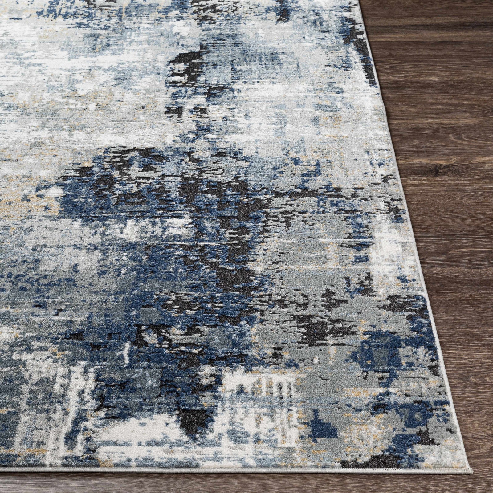 Alfombra abstracta azul Campsall - Promoción