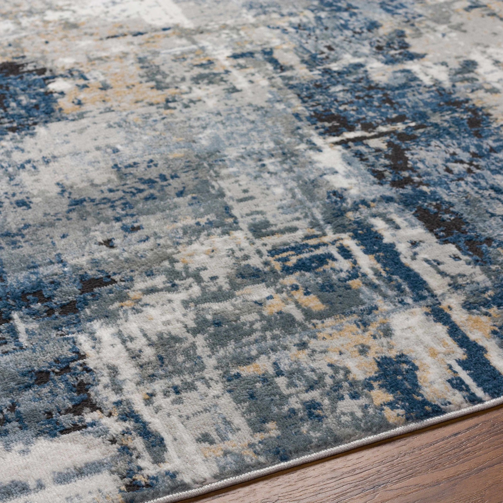 Alfombra abstracta azul Campsall - Promoción